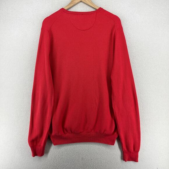 POLO RALPH LAUREN Sweater Mens S Mesh Knit Cotton Crewneck Pullover Jumper Red - Picture 3 of 16